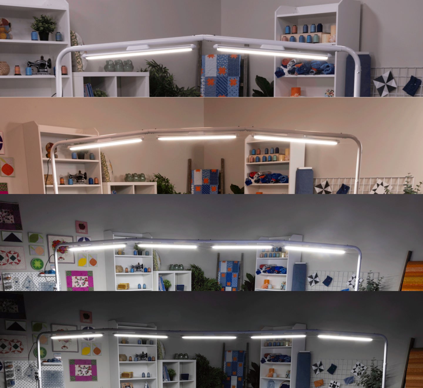 Finesse Aura light bar size configurations from 2 to 5 lights