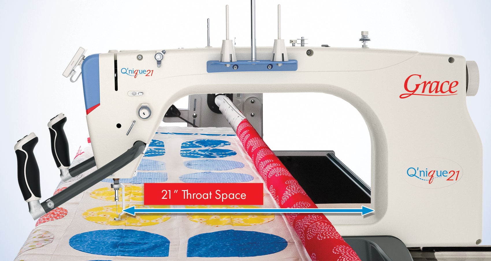 Grace 21 inch throat space longarm quilting machine