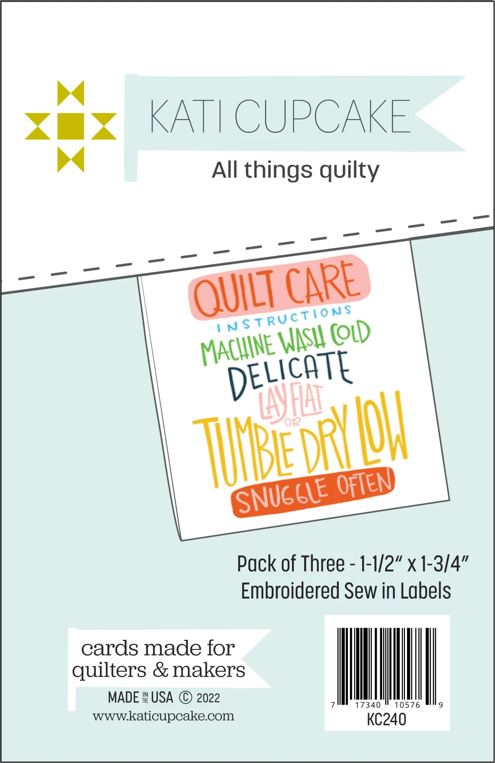 Quilt Care Instructions Sew In Labels Image