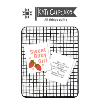 Kati Cupcake Quilt Label - Sweet Baby Girl