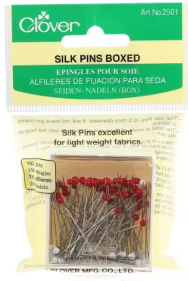 Silk Glass head Pins 100 CT