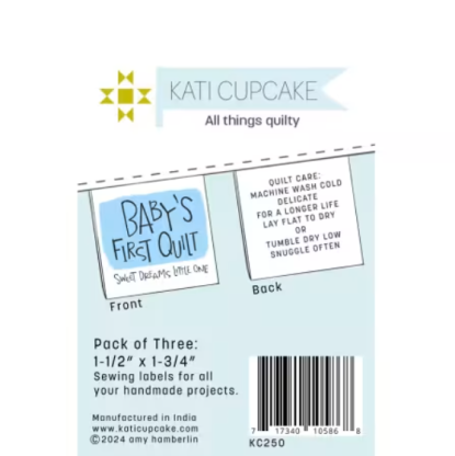 Kati Cupcake Quilt Label - Baby's First Quilt