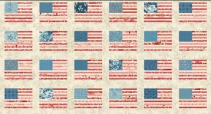 Stars and Stripes Multi from Laundry Basket Quilts (Checker)