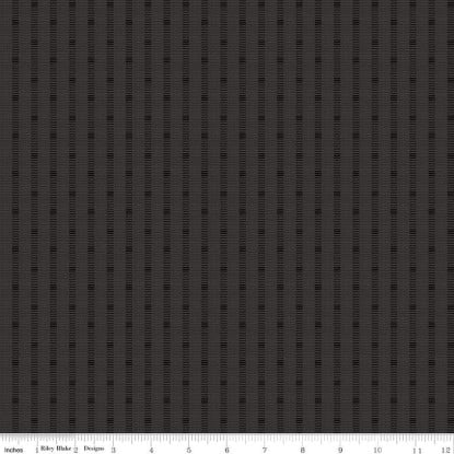 Shadow Stripe Black from Stitcher's Flannel (RBD)