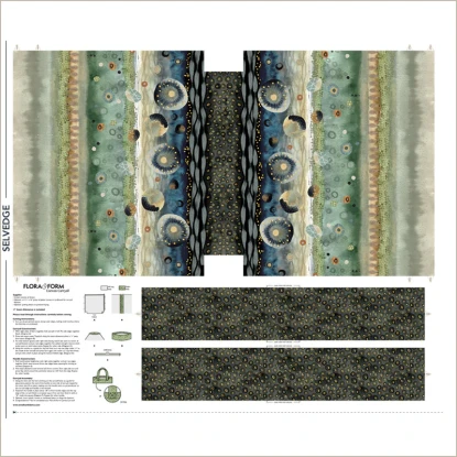 Multi Flora & Form Bag Panel in Canvas (WH)